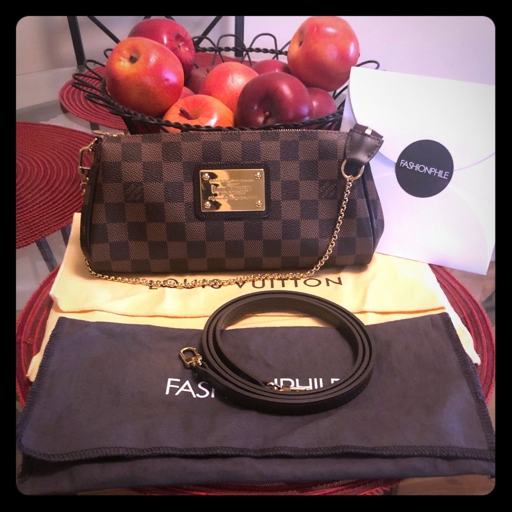 Louis Vuitton Eva Damier Ebene Clutch